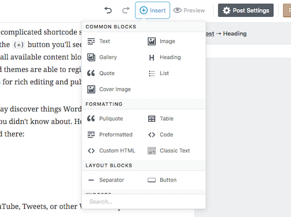 WordPress : Gutenberg