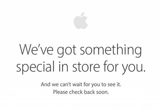 La page d'attente d'Apple