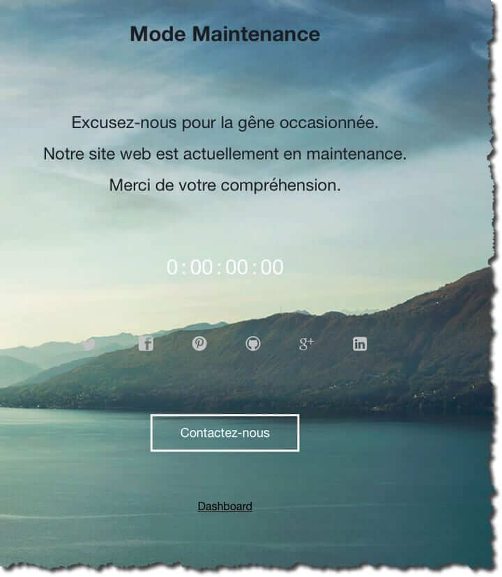 votre site internet en mode maintenance