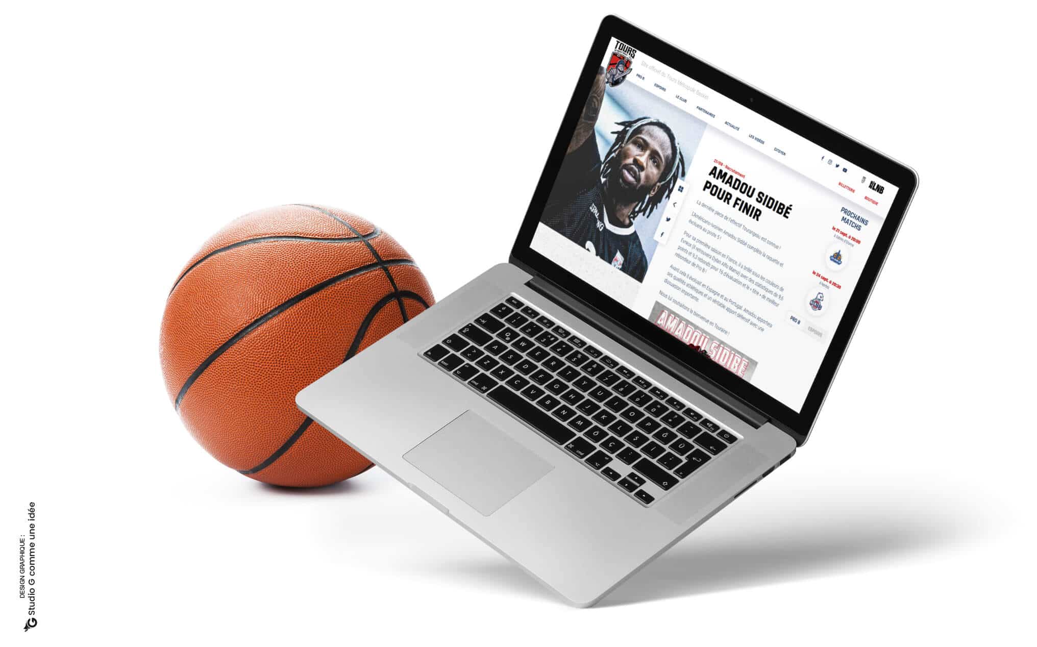 Agence de communication - Club de Basket de Tours - site internet sur-mesure