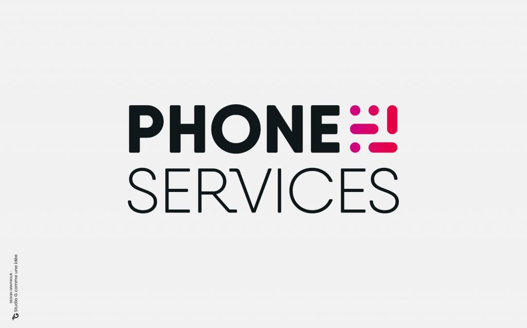 Exemple de logo réalisé par l'agence G comme une idée pour Phone Services