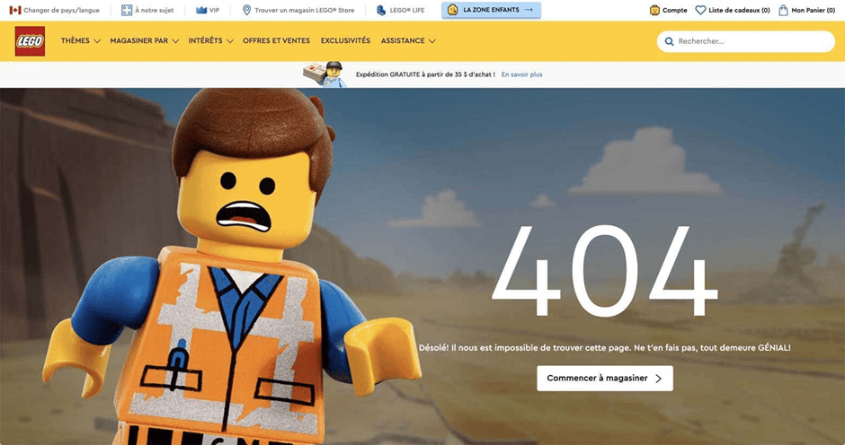 agence de communcation - page 404 humour lego