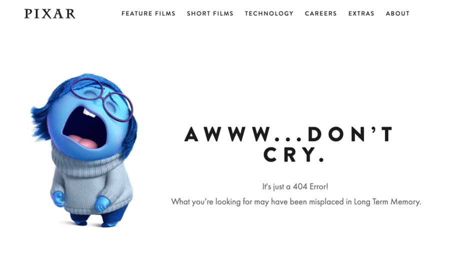 agence de communcation - page 404 humour pixar